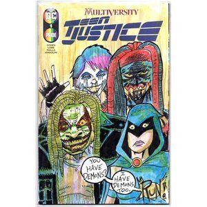 ONE-OF-A-KIND HAND-DRAWN, INKED AND COLORED SKETCHCOVER COMIC by Dan Nokes RAVEN